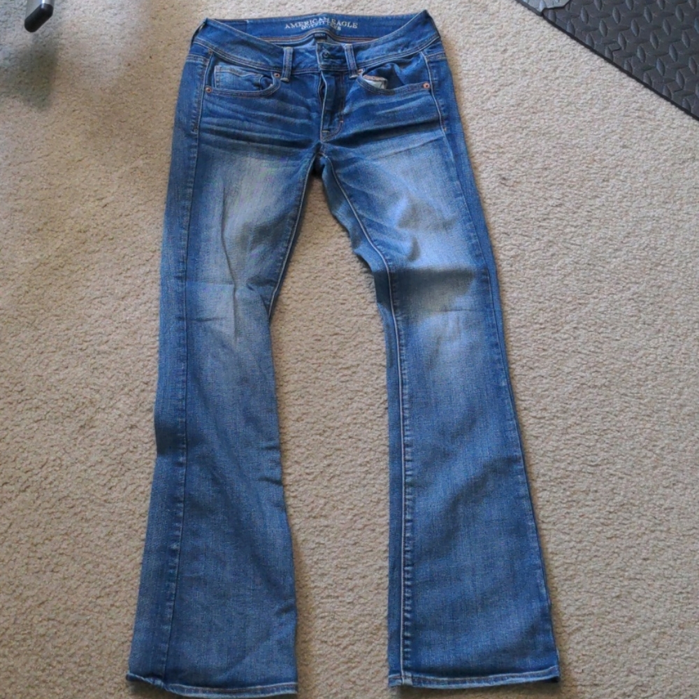 AE stretch kick boot jeans
